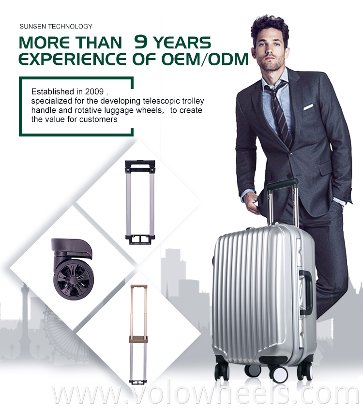 Detachable Trolley Spare Wheels For Suitcase